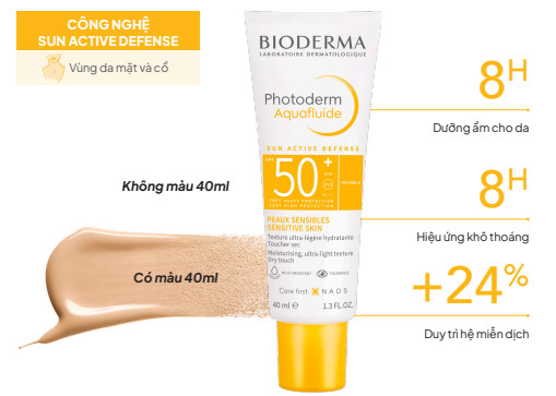 Kem chống nắng khô thoáng, giảm bóng nhờn Photoderm Aquafluide SPF 50+