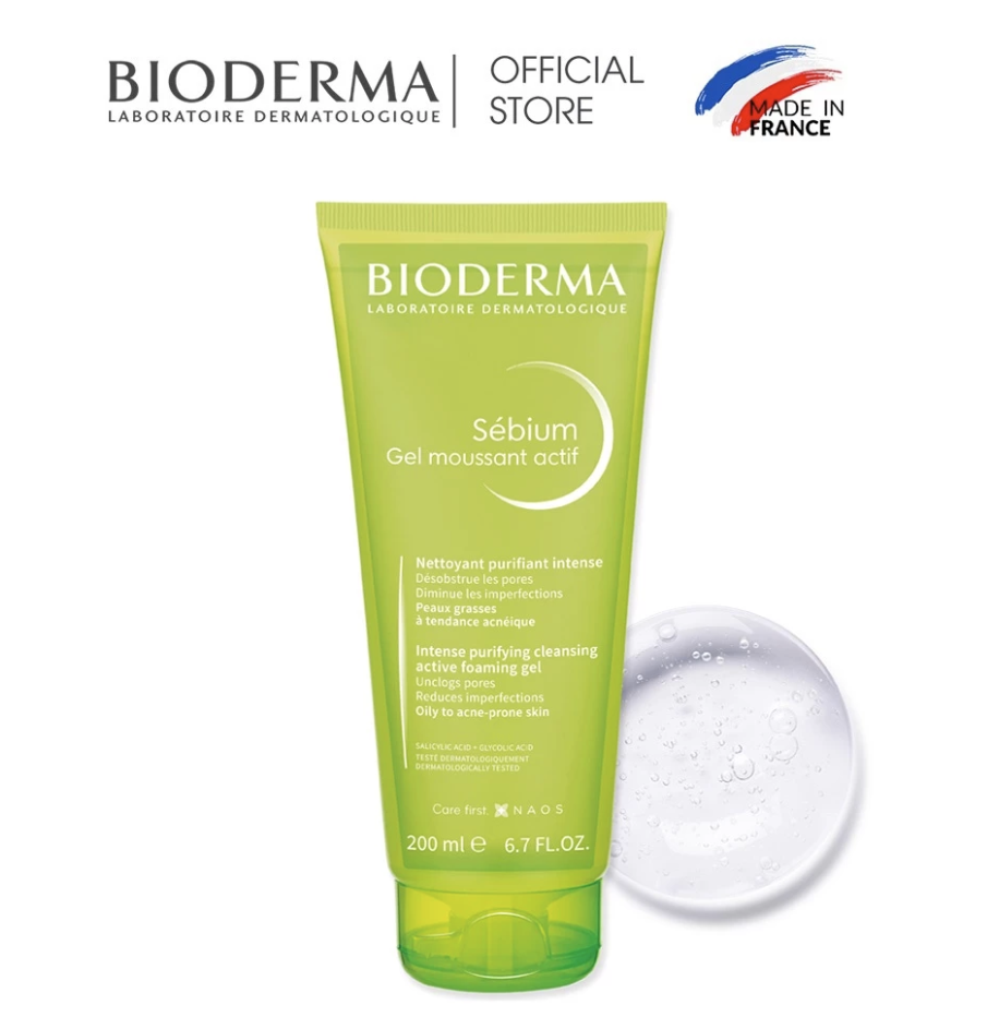 Gel rửa mặt Bioderma Sébium Gel Moussant Actif