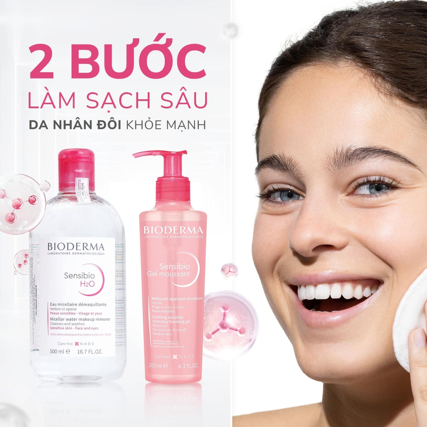 Chăm sóc da sau peel cùng Bioderma