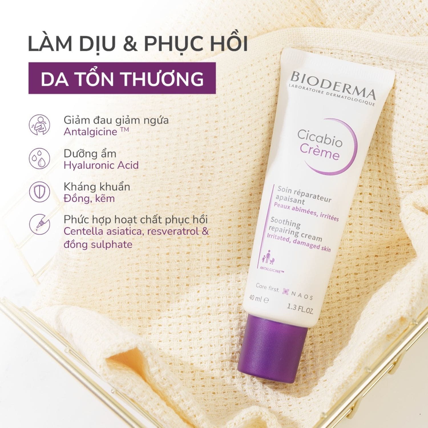 kem dưỡng Bioderma Cicabio Crème