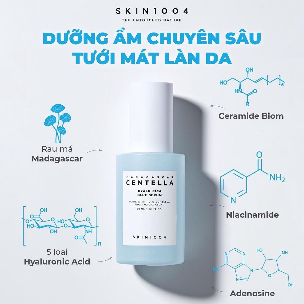  Tinh chất dưỡng ẩm Skin1004 Madagascar Centella Hyalu-Cica Blue Serum