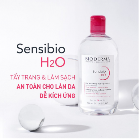 Dung dịch làm sạch và tẩy trang Bioderma Sensibio H2O